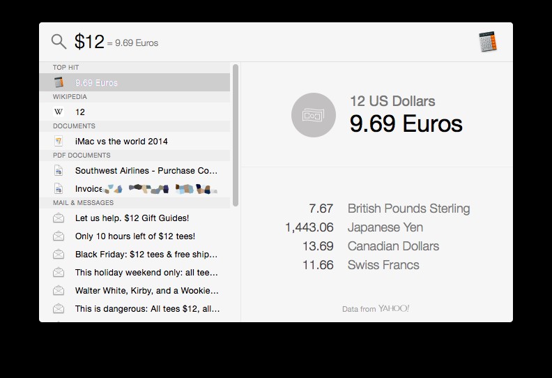 OS Xの31日間のヒント:Spotlightでメートル→フィートなど単位変換を瞬時に行う方法