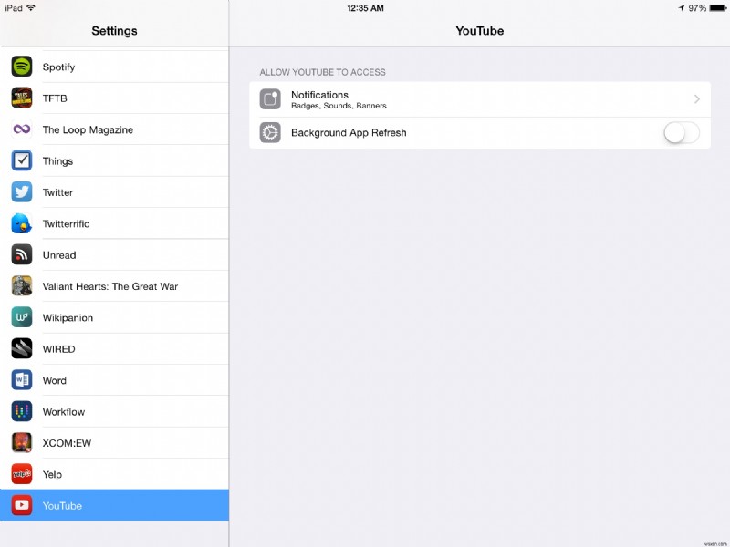iOS 30日間のヒント:アプリのバックグラウンド更新を無効にする方法