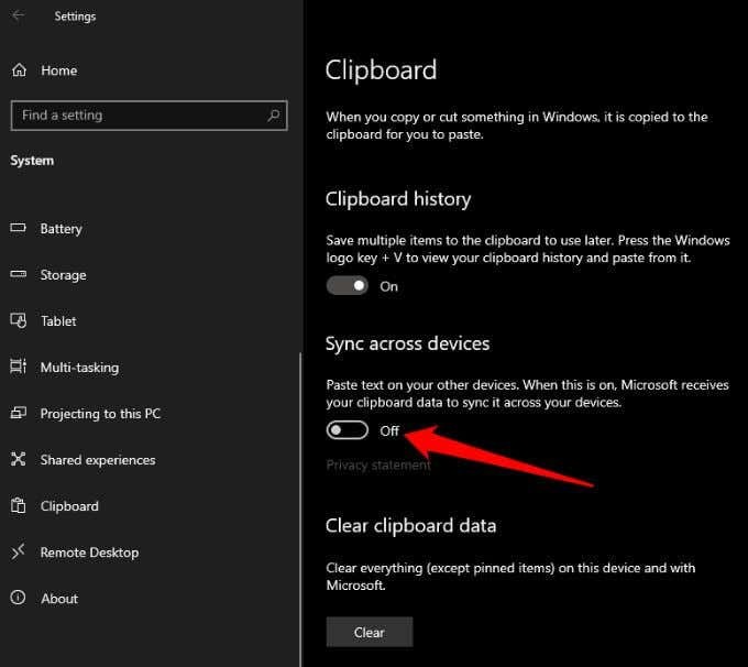Windows 10でクリップボードの履歴を表示・消去する方法