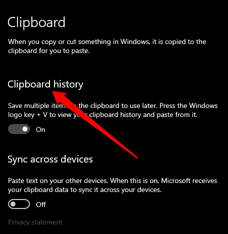Windows 10でクリップボードの履歴を表示・消去する方法