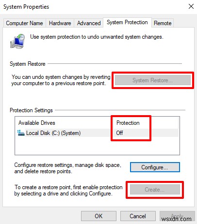 Windows 10でシステムの復元ポイントを手動で作成する方法