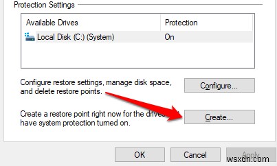 Windows 10でシステムの復元ポイントを手動で作成する方法
