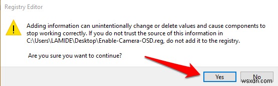 Windows 10でWebカメラのオン/オフ通知（OSD）を有効にする方法
