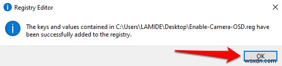 Windows 10でWebカメラのオン/オフ通知（OSD）を有効にする方法