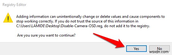 Windows 10でWebカメラのオン/オフ通知（OSD）を有効にする方法