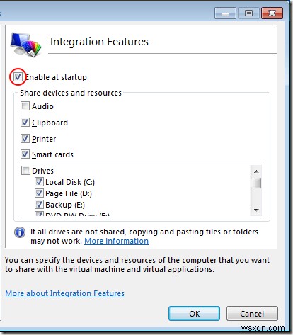 Windows 7 の XP モード仮想マシンで統合機能を有効にする方法
