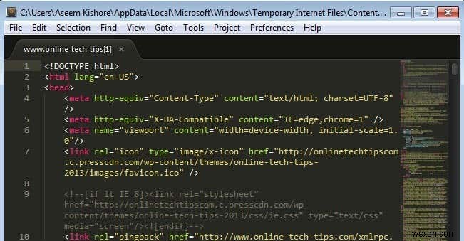 IE 8〜11でWebページのソース表示エディターを変更する方法
