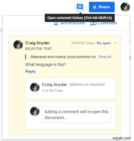 Googleドキュメントでコメントを追加・解決する方法