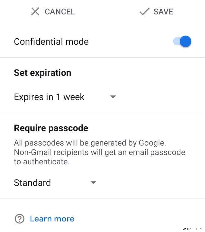 Gmailの機密モードでプライベートメールを送信する方法
