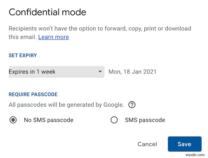 Gmailの機密モードでプライベートメールを送信する方法