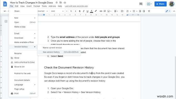 Googleドキュメントで変更履歴を追跡する方法|提案モード・バージョン履歴の使い方