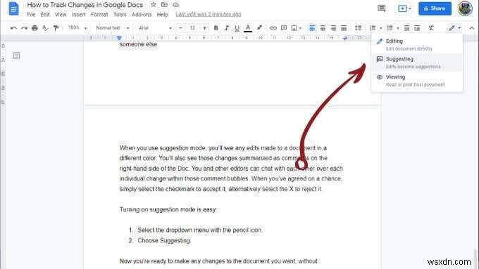 Googleドキュメントで変更履歴を追跡する方法|提案モード・バージョン履歴の使い方