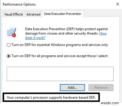 Windows 10でDEP(データ実行防止)を無効にする方法