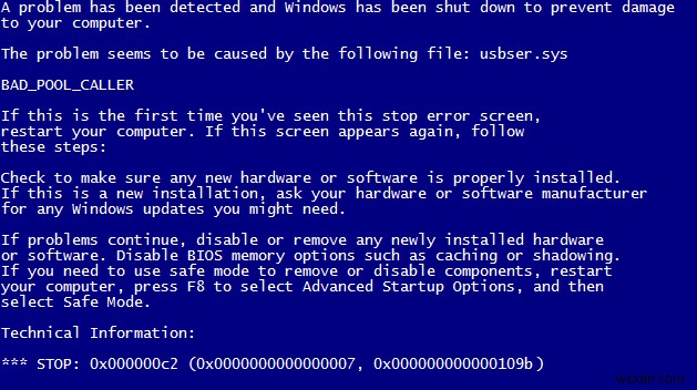 【Windows】BAD_POOL_CALLER（不正なプール呼び出し）エラーの原因と解決方法