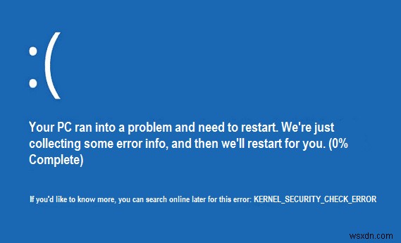 KERNEL_SECURITY_CHECK_FAILURE（カーネルセキュリティチェック失敗）エラーの原因と5つの解決方法