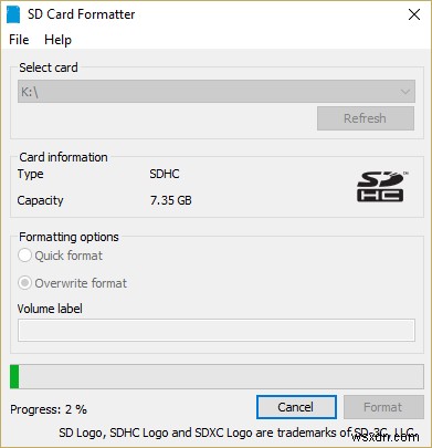 「Windowsはフォーマットを完了できませんでした」エラーの解決方法
