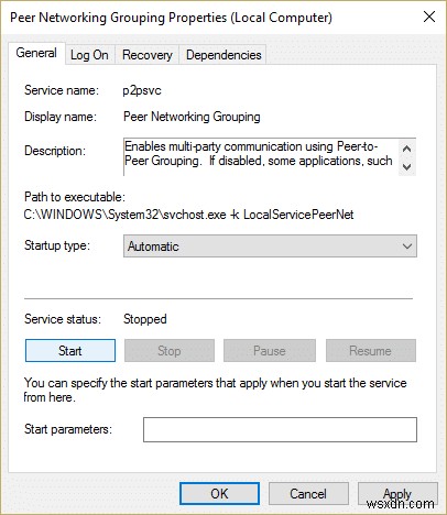Peer Name Resolution Protocolサービスが起動しない場合の対処法|エラー0x80630203などの解決手順