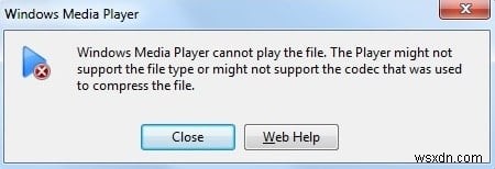 Windows Media Player で MOV ファイルが再生できないときの対処法