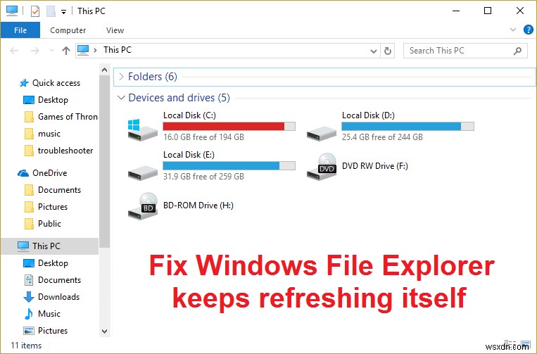Windowsエクスプローラーが勝手に更新され続ける問題の対処法