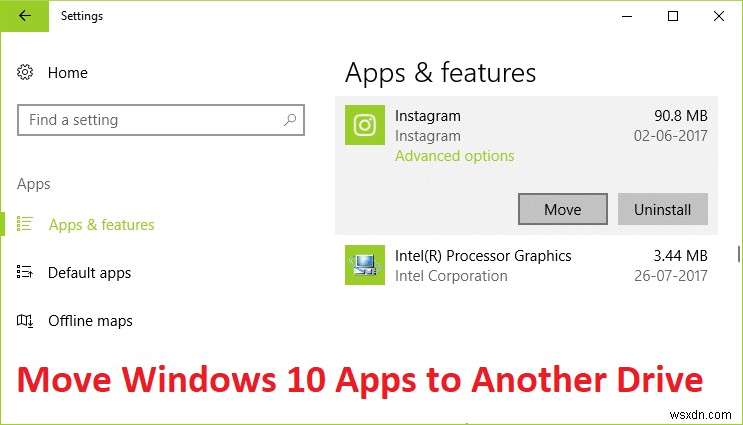Windows 10のアプリを別のドライブに移動する方法
