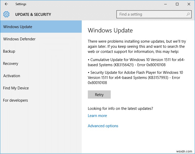 【解決済み】Windows Updateエラー0x80010108の直し方