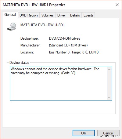 CD/DVDドライブのエラーコード39を修正する方法【Windows対応】