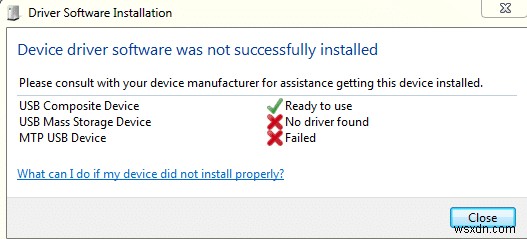 MTP USBデバイスドライバーのインストール失敗エラーを解決する7つの方法