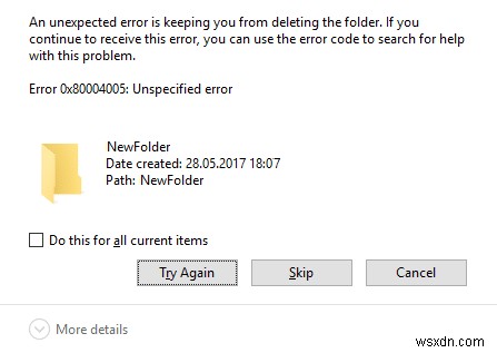 Windows 10でエラーコード0x80004005(未指定のエラー)が発生したときの対処法まとめ