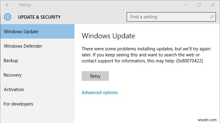 Windows 10 更新エラー 0x80070422 の解決方法【原因と対処法を徹底解説】