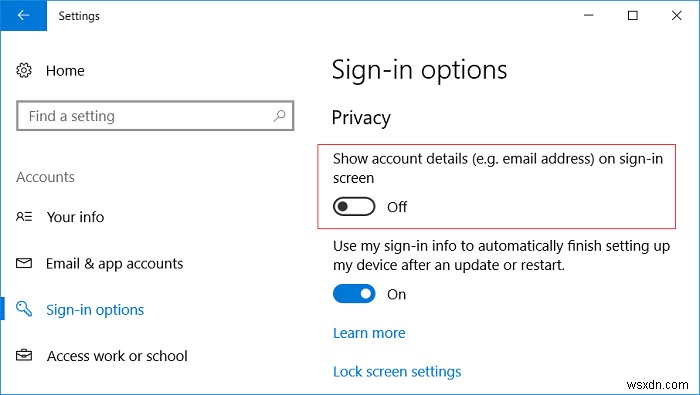 Windows 10のログイン画面でメールアドレスを非表示にする3つの方法
