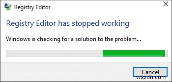 レジストリ検索時にRegedit.exeがクラッシュする問題の解決方法