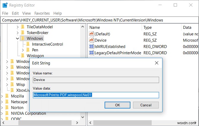 Windows 10でデフォルトのプリンターを設定できないエラー0x00000709の解決方法