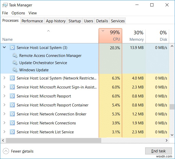 Service Host: Local SystemによるCPU使用率が高い問題の対処法【Windows 10】