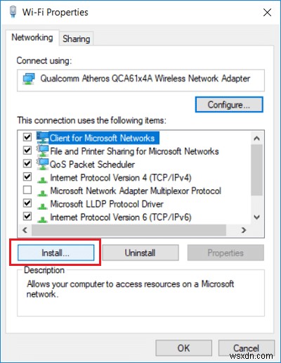 【解決済み】「このコンピューターには1つ以上のネットワークプロトコルがありません」エラーの直し方