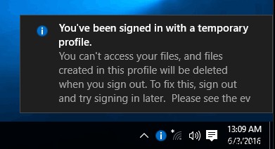 【Windows】「一時的なプロファイルでサインインしました」エラーの解決方法