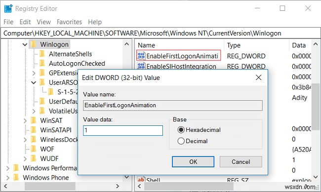 Windows 10で初回サインインアニメーションを有効・無効にする方法