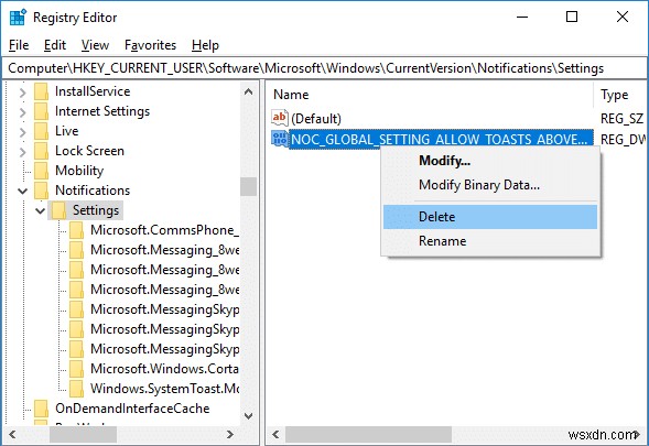 Windows 10のロック画面でアプリ通知を有効・無効にする方法
