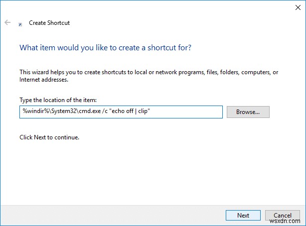 Windows 10でクリップボードをクリアするショートカットを作成する3つの方法