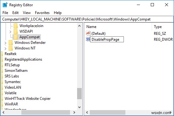 Windows 10でファイルのプロパティから「互換性」タブを削除する方法