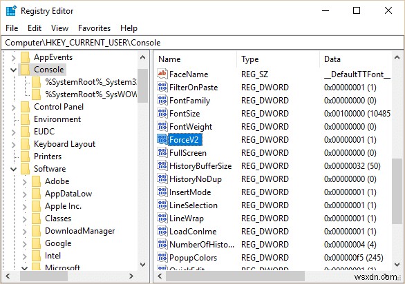 Windows 10でコマンドプロンプトとPowerShellのレガシーコンソールを有効/無効にする方法