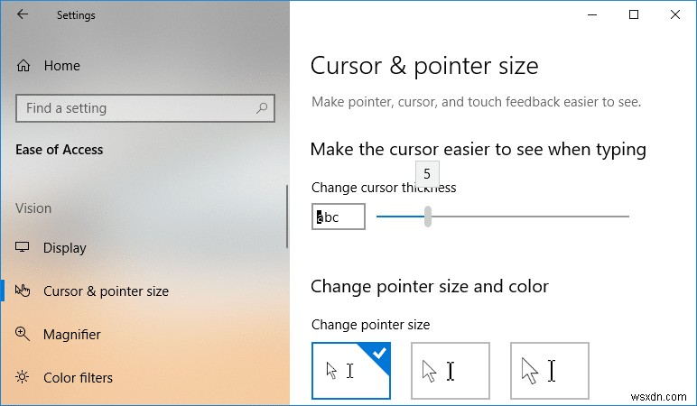 Windows 10でテキストカーソルの太さを変更する3つの方法