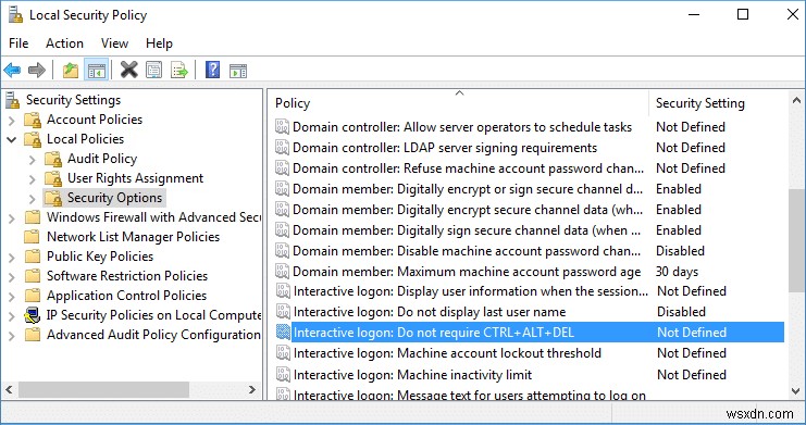 Windows 10でセキュアログイン（Ctrl+Alt+Delete要求）を有効・無効にする3つの方法