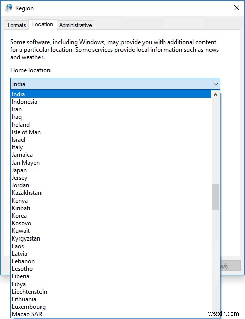 Windows 10で国または地域（GeoID）を変更する3つの方法