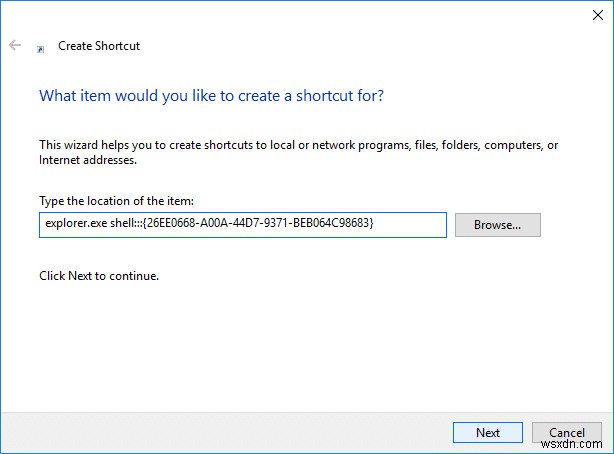 Windows 10 でコントロールパネル「すべてのタスク」(God Mode) のショートカットを作成する方法