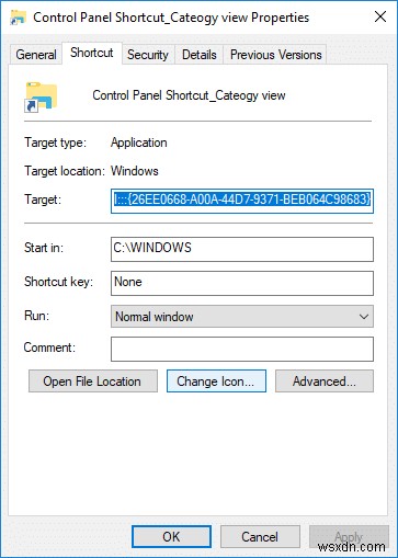 Windows 10 でコントロールパネル「すべてのタスク」(God Mode) のショートカットを作成する方法