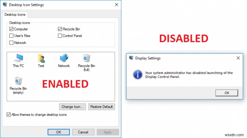 Windows 10でユーザーによるデスクトップアイコンの変更を禁止する方法
