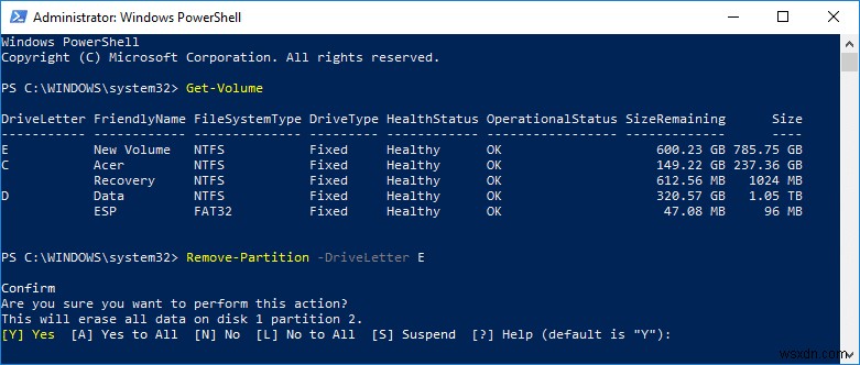 Windows 10でボリューム・パーティションを削除する3つの方法|ディスクの管理・CMD・PowerShell