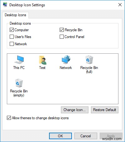 【Windows 10】テーマによるデスクトップアイコンの変更を許可・禁止する方法