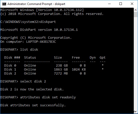 Windows 10 でディスクの書き込み保護を有効または無効にする4つの方法