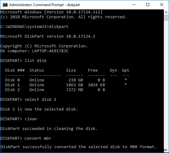 Windows 10でGPTディスクをMBRディスクに変換する4つの方法